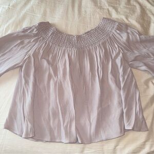 Talula Purple Smocked 3/4 Sleeve Blouse
